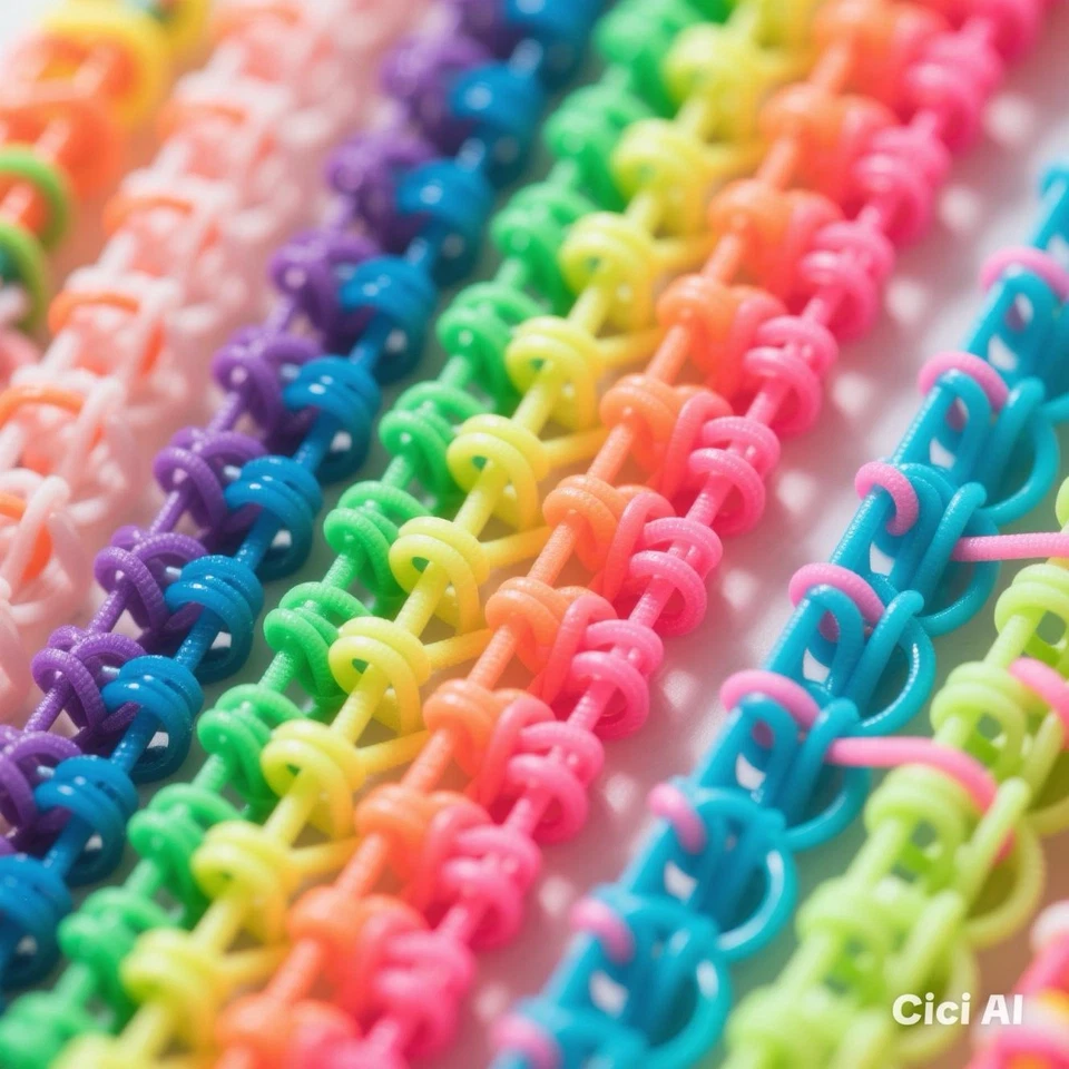 12 Colours LOOM BANDS Jewellery Bracelet Making Craft Gift Set 7200 Loom Bands - Image 2 of 4