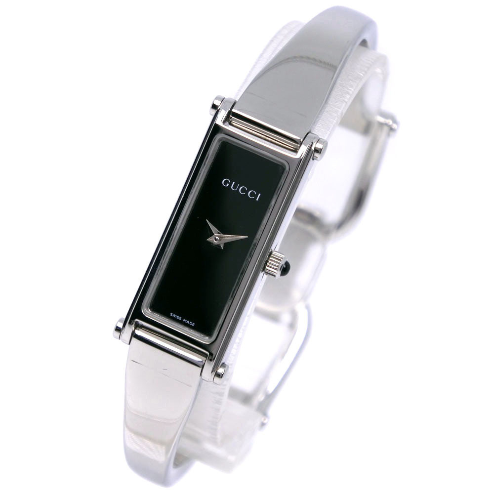 GUCCI 1500L WRISTWATCH SS LADIES SQUARE BLACK DIAL SWISS GUCCI 1500L WRISTWATCH SS LADIES SQUARE BLACK DIAL SWISS