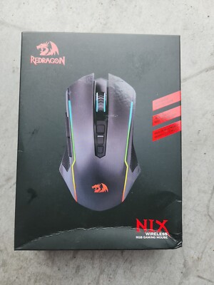 NEW! Redragon NIX M914-RGB Black Light Mode Switch Key Wireless RGB Gaming Mouse