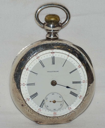 ANTICO OROLOGIO TASCA Waltham Bartlett ARGENTO epoca 900 OLD SILVER POCKET  WATCH | eBay