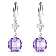 Women Earrings 925 Sterling Silver 5A Turtle Pattern Crystal Earrings