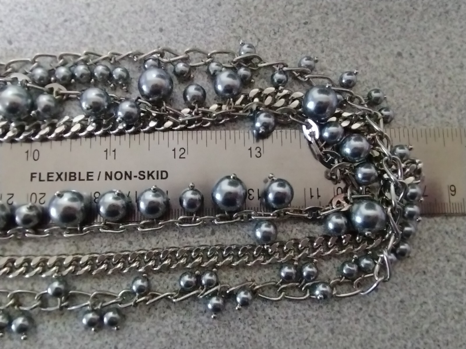 Talbot's Silvertone 3 Strands Statement Necklace - image 6