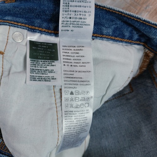 WOMENS Levis 501 Button Fly Blue Jeans Size 30x30 Actual 30x29 - Picture 10 of 12
