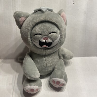 Whatsitsface Stuffed 10'' Gray KITTY CAT Plush Changes Emotions Therapy 3 Faces