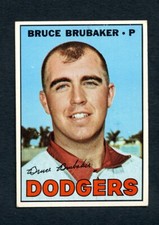 1967 Topps Baseball Card #276 Bruce Brubaker Dodgers EX