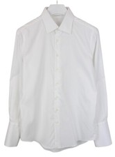 SUITSUPPLY Extra Slim Fit Formal Shirt Men's LARGE Spread Collar White