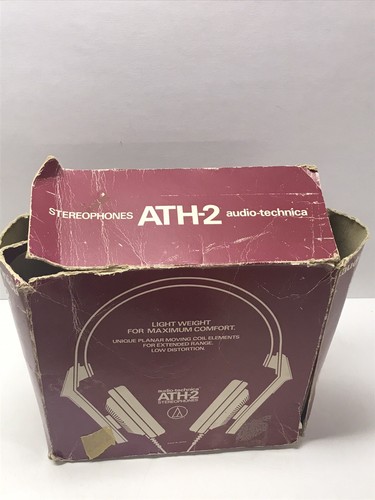 Vintage Audio Technica ATH-2 Brown Headphones Original Box Instructions - Picture 16 of 18