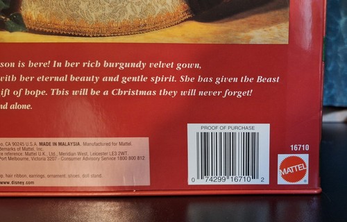 1997 BARBIE Disney Beauty and the Beast "The Enchanted Christmas" 16710 - Picture 5 of 10