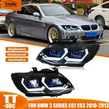 2x LED Headlights for BMW E92 E93 3-Series 2010-2013 Front Lamps Dynamic Signal