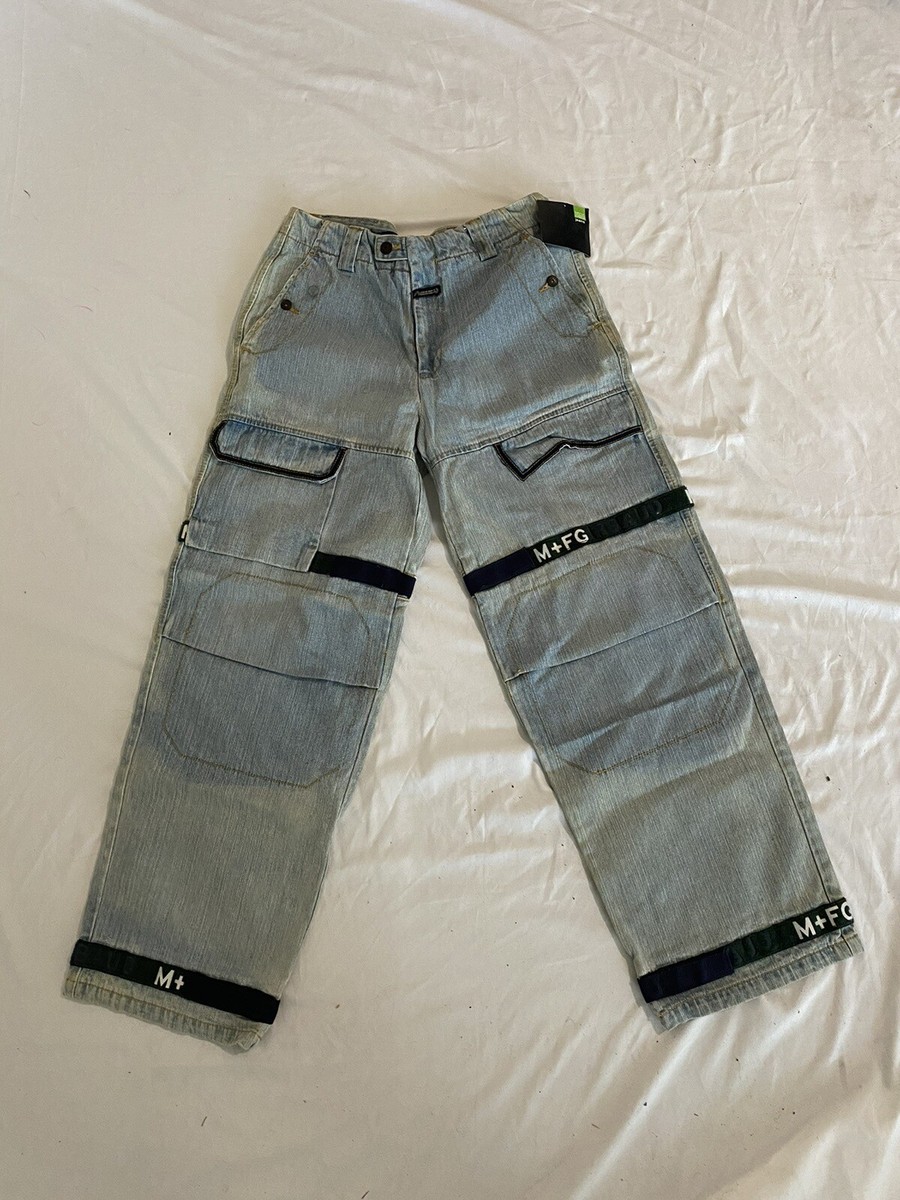 MARITHE FRANCOIS GIRBAUD Jeans Light Blue/blue Strap Size 40 90s