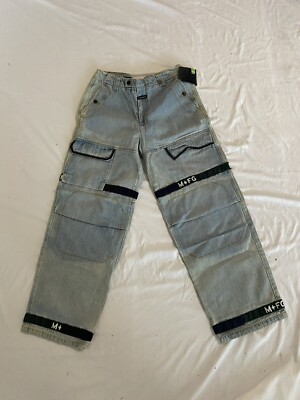MARITHE FRANCOIS GIRBAUD Jeans Light Blue/blue Strap Size 40 90s