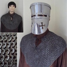 Bishops Mantle - Wedge Riveted Flat Rings Chainmail. Neck Shoulder Re-enactment