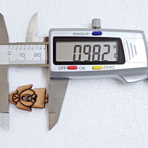 Wooden Angel Buttons 25mm 2 Hole Novelty Heavenly Wing Coat Sewing Fun Art Craft - 第 5/12 張圖片