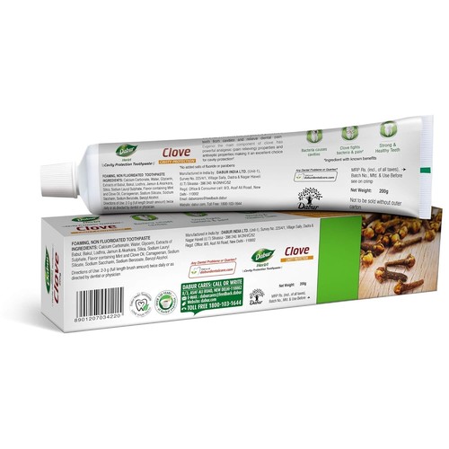 Dabur Herbal Clove Cavity Protection Toothpaste - 200 gm Free Shipping - Picture 6 of 6
