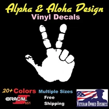 Vinyl Decal- Hand Wave Peace Fits Jeep Car Truck Sticker