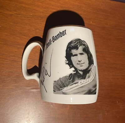 Bayern München Bierkrug Gerd Müller alt selten Pokalsieger Meister DFB WM 1974