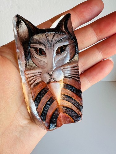 Vintage Mats Jonasson Swedish Art Crystal Tiger Figural Sculpture Paperweight - Picture 4 of 8