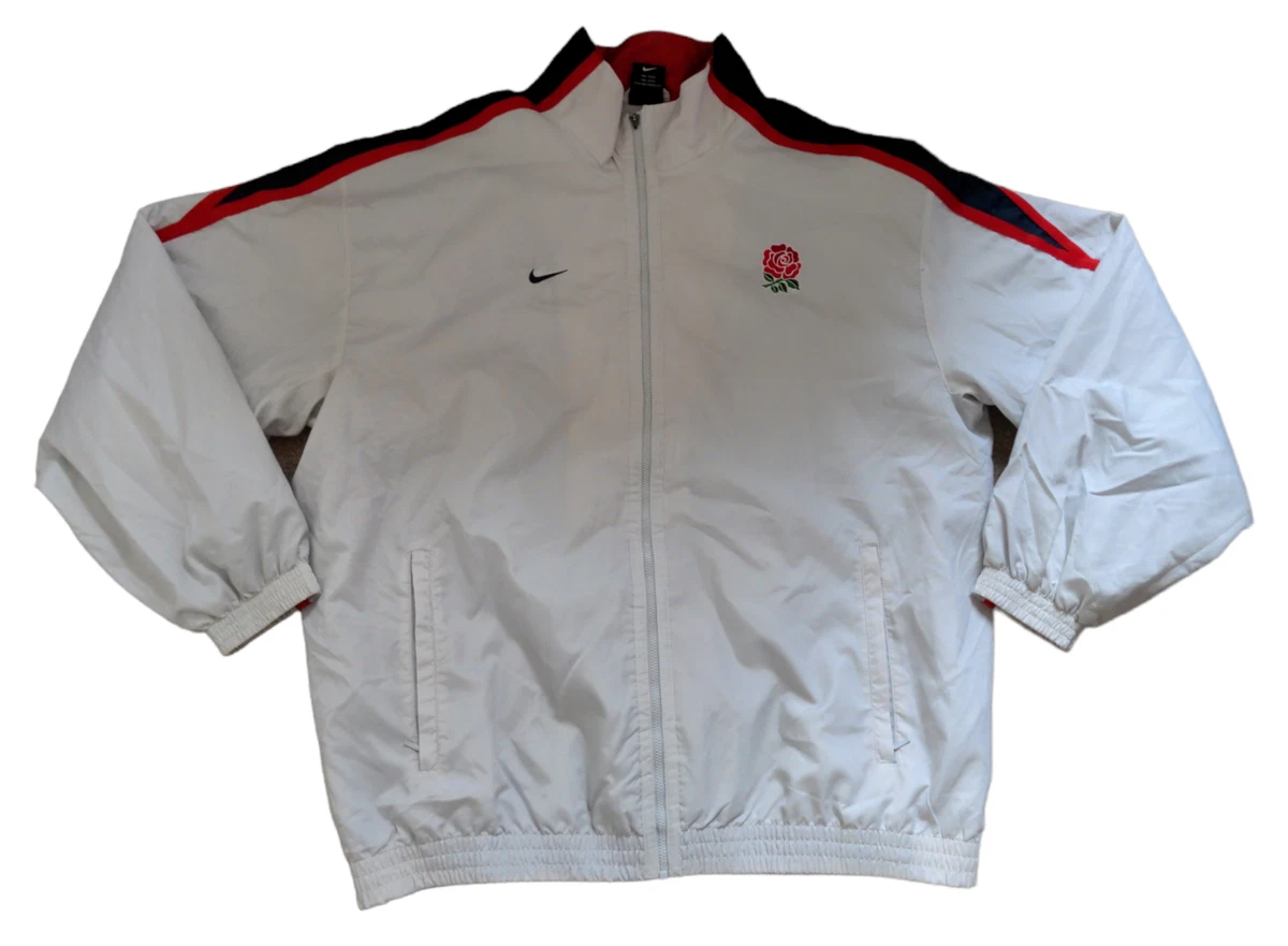 Nike England Rugby Union Full Zip Jacket Size 45 47 XL Late 90 s