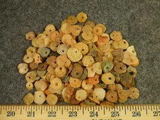 (10) Pre-1600 Cherokee Indian Drilled Stone Trade Beads Found Judaculla Rock NC