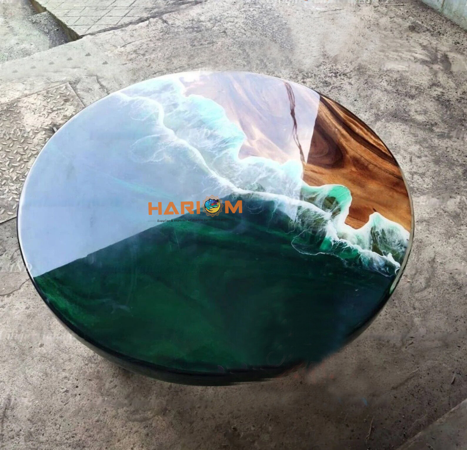 Green Epoxy Resin Furniture Kitchen Accessories Home Decor Adorable Gifts Table