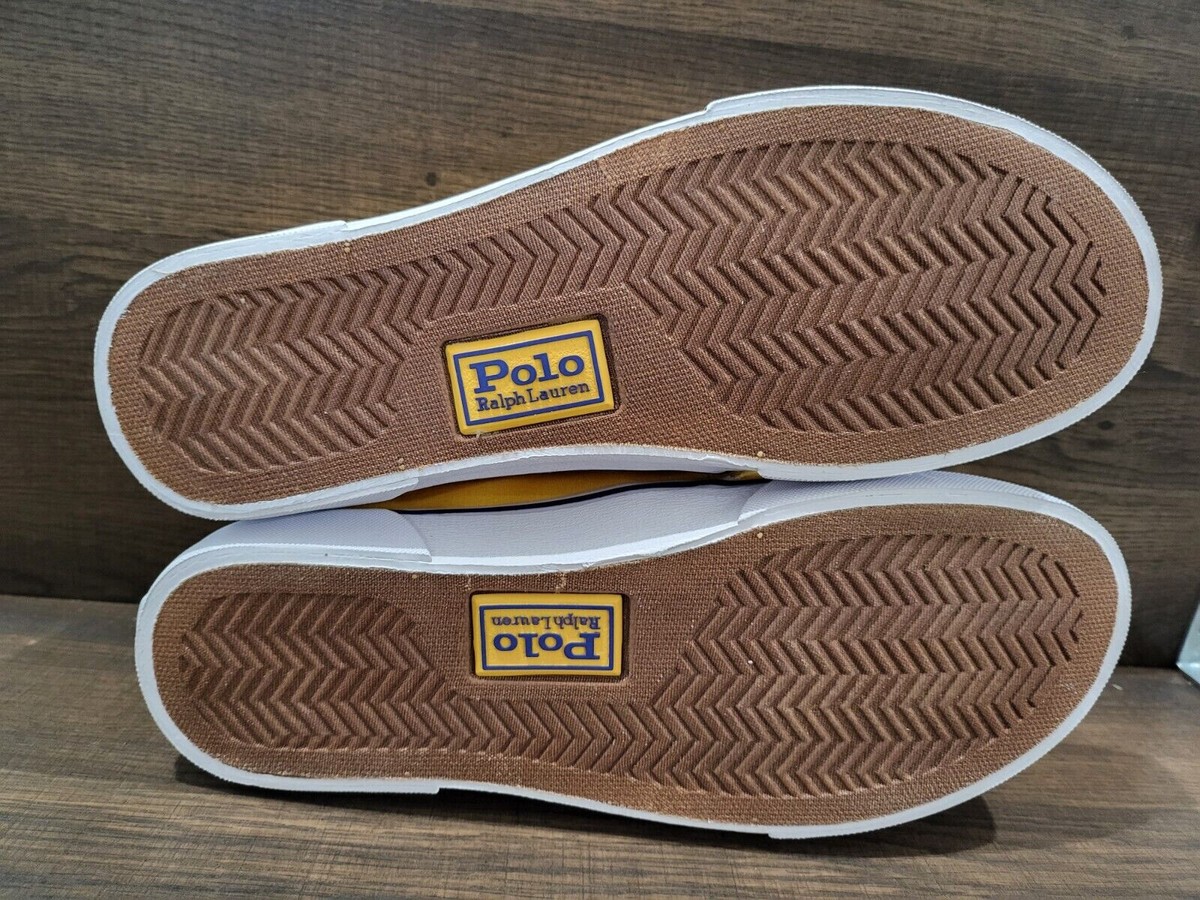 POLO RALPH LAUREN FAXON X MEN'S CANVAS SNEAKER COLOR GOLD