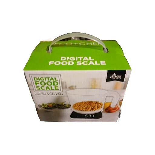 Ecochef Digital Food Scale - Includes 27 Oz Bowl - Touch Screen- Precise...