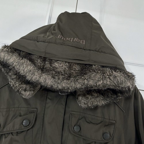 Barbour Utility Parka Mac Jacke Gr. UK 12 Kapuze grün Damen wasserdicht gebraucht - Bild 3 von 15
