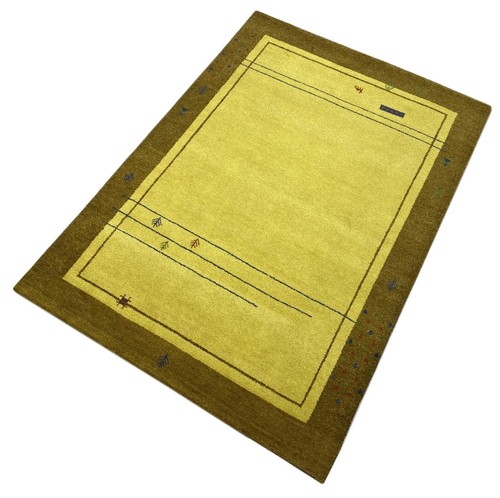 Gabbeh Teppich 100% Wolle Gold Braun Gelb Handgeknüpft 170X240 cm WR47 - Bild 3 von 6