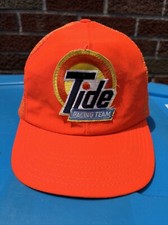 VTG Tide Racing Trucker Hat NASCAR Team Patch Snapback Cap Mesh Made In USA