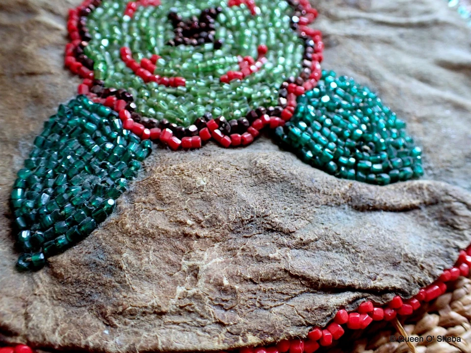 Native American Beadwork Leather Tobacco Medicine Pouch Antique - image 2 of 4