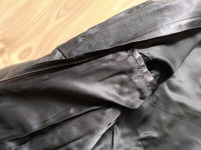 Vintage Soviet Military Uniform Leather Trench Coat KGB Officer
