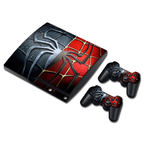 PS3 Slim Playstation 3 Console Skin Decal Sticker SpiderMan Comics Custom Design - Picture 1 of 1