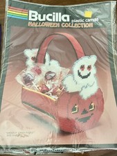 Bacilla Plastic Canvas Halloween Kit Ghostly Candy Basket NIP    A2