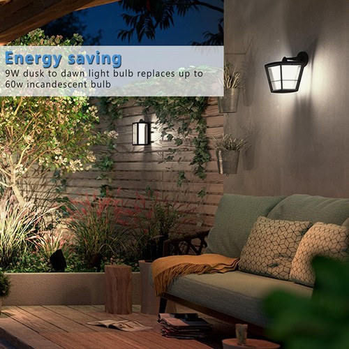 8 Pack Dusk to Dawn Light Bulbs Outdoor 5000K-Daylight 720LM 9W60W Equiva - Picture 3 of 7