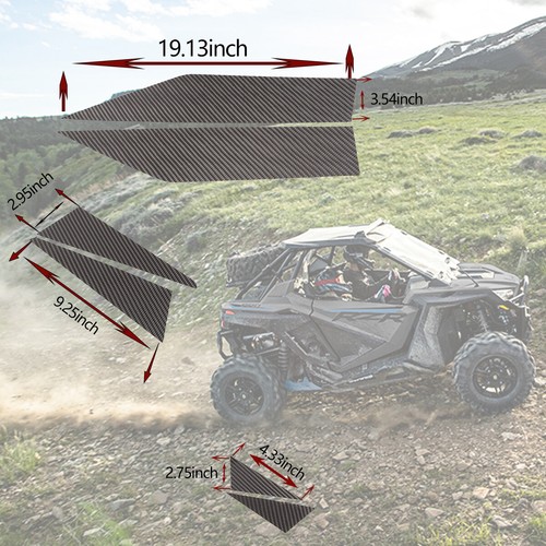 Carbon Fiber Door Trim Decorative Stickers For Polaris RZR PRO XP UItimate 2021 - Picture 5 of 7