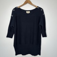 Suéter Denim And Supply Ralph Lauren Mujer M Azul Marino Botones Ancla Náutico