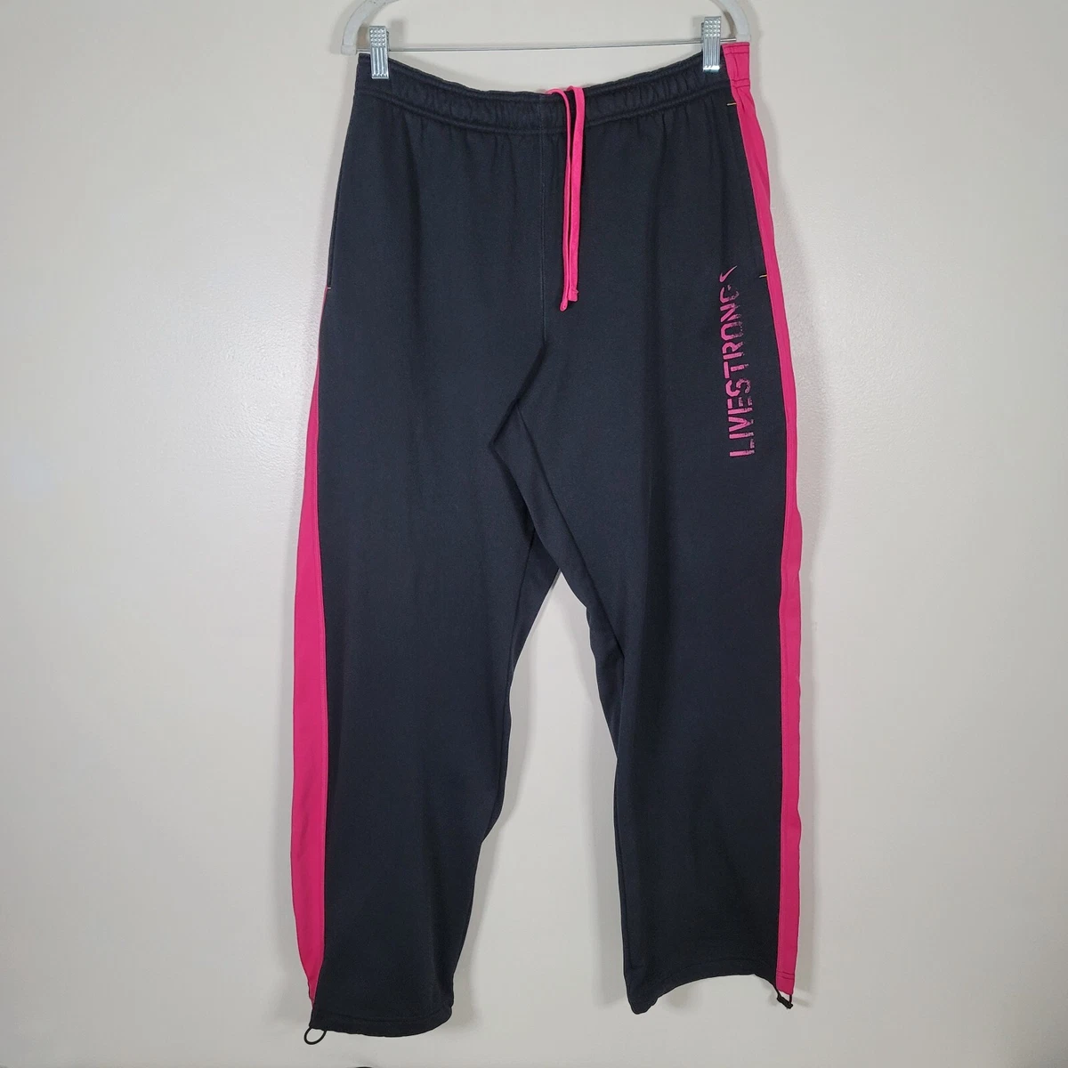 Nike Therma Fit Sweatpants Womens XL Black Pink Live Strong ONG Athletic  Joggers