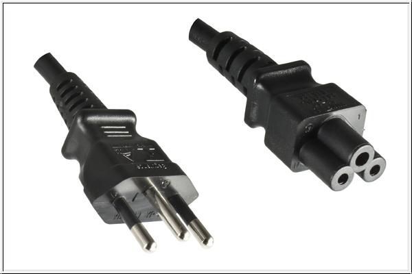 MicroConnect Power Cord Brazil to C5 1.8m  Brazil plug Type N to C5 Black