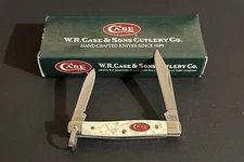 🔥200& Case XX Natural Bone Pen 6233R SS Pocket Knife Red Shield RARE