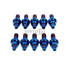 VividTi - Fits MITSUBISHI EVO X TITANIUM EXHAUST MANIFOLD STUD KIT! Burnt Raw