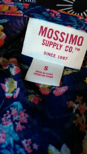Mossimo Womens Floral Semi Sheer Blouse Size Small - Picture 6 of 7