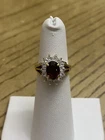 JOSEPH ESPOSITO ESPO STERLING SILVER SIGNED  PURPLE GLASS CZ BAND RING Size 5