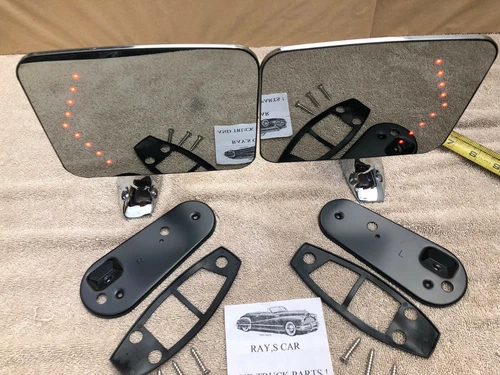 NEW PAIR OF CLASSIC STYLE ( L.E.D ) TRUCK MIRRORS ! DODGE FORD GMC