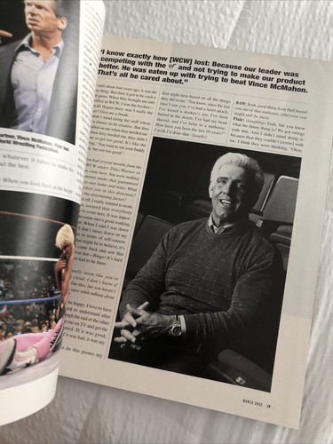 MARCH 2002 WWE RAW Magazine - RIC FLAIR Cover W Poster Wwf Aew Wcw TNA - Picture 8 of 8