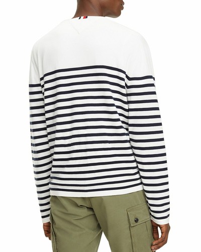 Tommy Hilfiger Pullover mit geprägten Streifen Relaxed Fit UVP 129 $ MW09790 118 B4HP - Bild 2 von 4