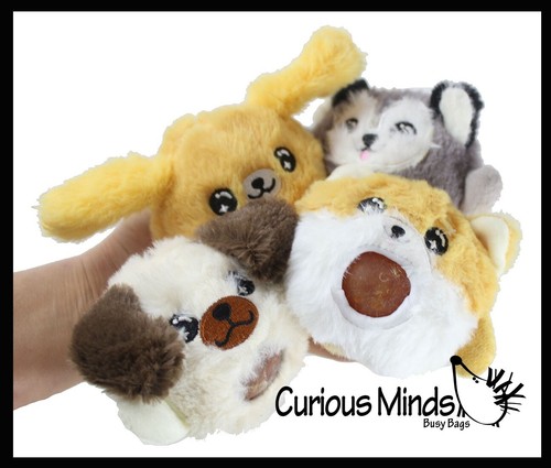 Set of ALL 4 Plush Dog Squeezy Bead Filled Squeeze Stress - Picture 2 of 16