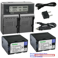 Kastar Battery LCD Dual Fast Charger for JVC SSL-JVC70 & JVC GY-LS300 Camcorder