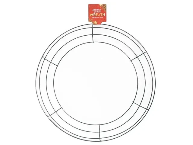 2x Rnd Metal Wreath Wire Frame Making 36cm Wedding Christmas Wreath DIY Decor - image 2 of 4