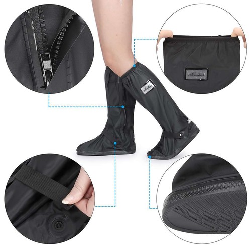 Reusable Rain Shoe Waterproof Covers Anti-slip Unisex Overshoes Boots S-XL - Picture 8 of 13