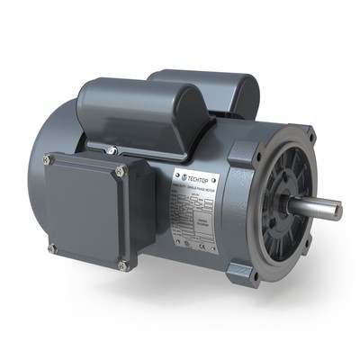 Techtop Electric Motor 3/4 HP 1800 Rpm 1-PH 115/208-230 Volt 56C Frame No Base